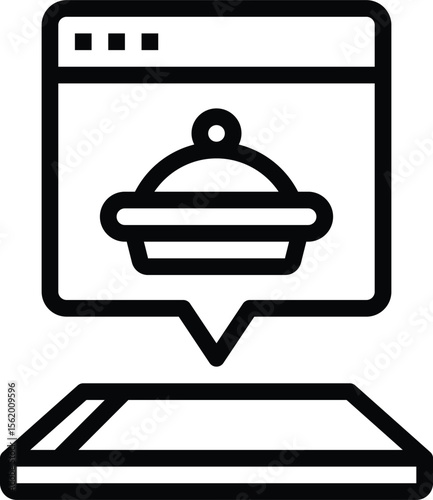 restaurant icon vector illustration  on mobile 