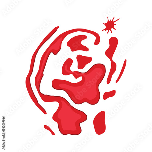 hemoglobin blood stain cartoon vector illustration