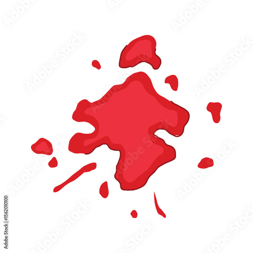 investigation blood stain cartoon vector illustration