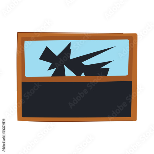 restoration broken wood windows cartoon vector illustration