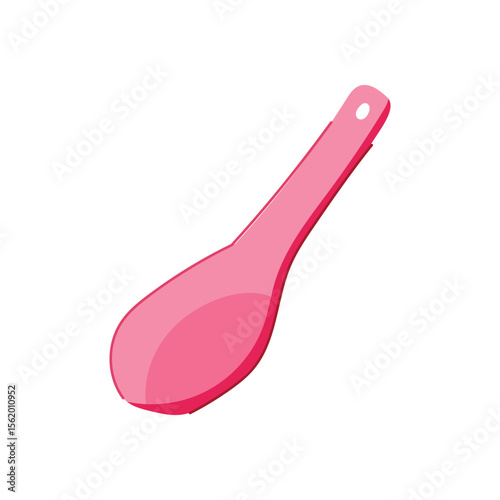 tableware ceramic soup spoon cartoon vector illustration