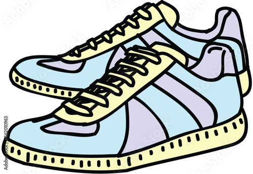 sport shoes vector illustration