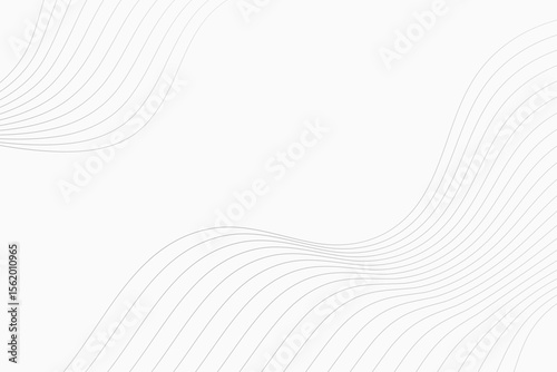 simple blank white background with modern grey line wave pattern