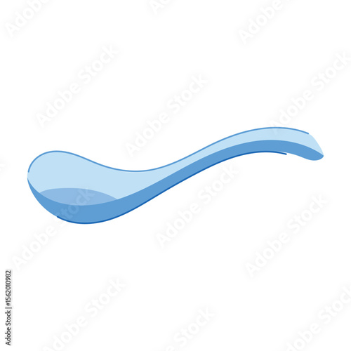 kitchen ceramic soup spoon cartoon vector illustration