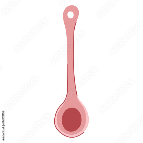 elegant ceramic soup spoon cartoon vector illustration