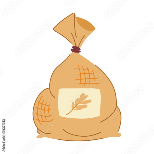 storage cereal bag cartoon vector illustration