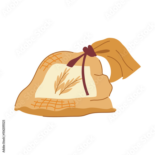 brand cereal bag cartoon vector illustration