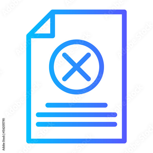 document cancel icon