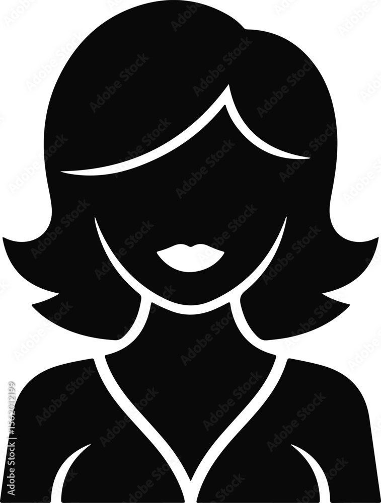 Iconic Woman Silhouette Illustration Iconic Woman Silhouette Illustration