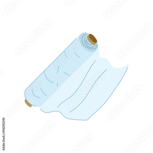 plastic cling film cartoon vector illustration