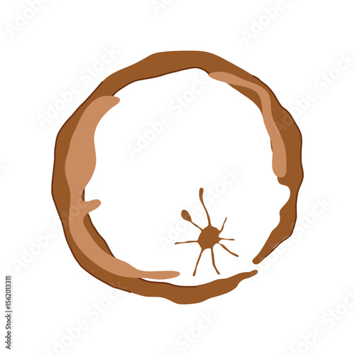 clothes coffee stain cartoon vector illustration