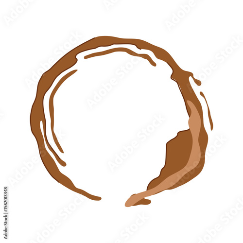 solution coffee stain cartoon vector illustration