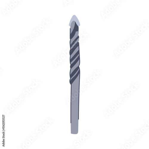 tool drill bit cartoon vector illustration