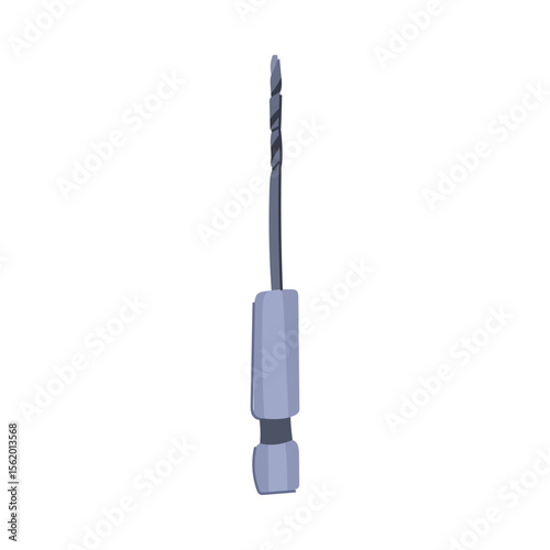 masonry drill bit cartoon vector illustration