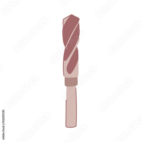 carbide drill bit cartoon vector illustration