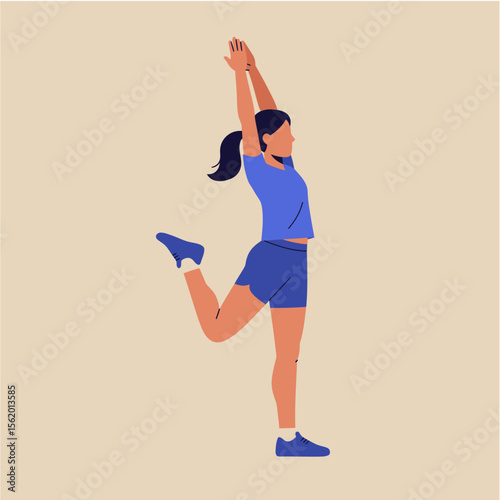Running people vector illustration for fitness, sport, and healthy lifestyle 3