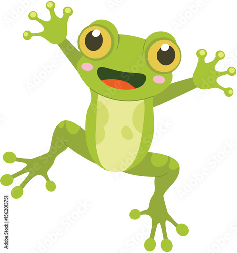 green frog cartoon
