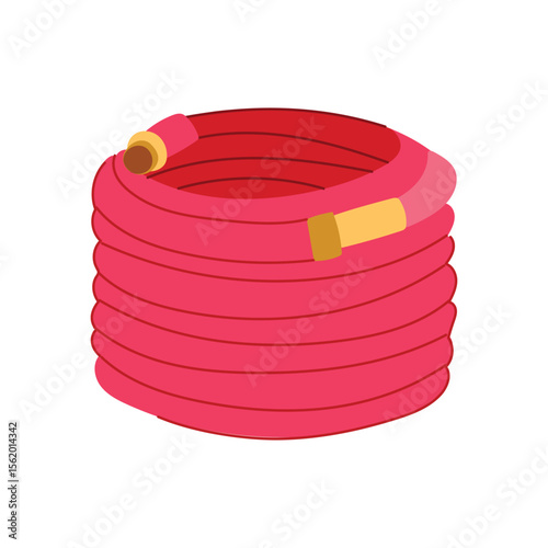 flexible garden hose cartoon vector illustration
