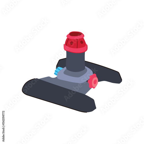 automatic garden sprinkler cartoon vector illustration