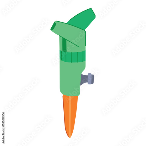 oscillating garden sprinkler cartoon vector illustration