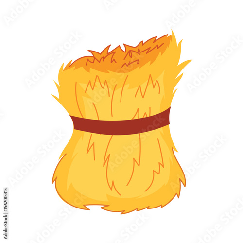 agriculture haystack cartoon vector illustration