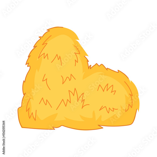 rural haystack cartoon vector illustration