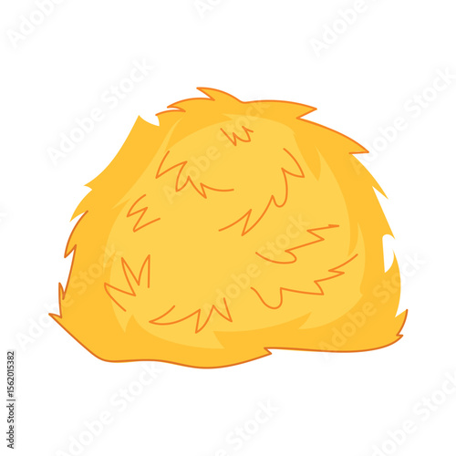 field haystack cartoon vector illustration