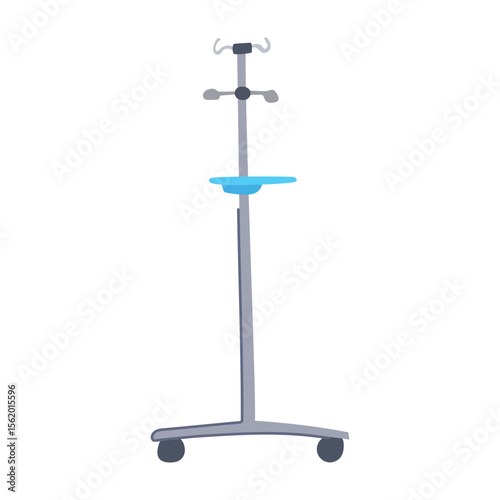 therapy hydration iv drip stand cartoon vector illustration