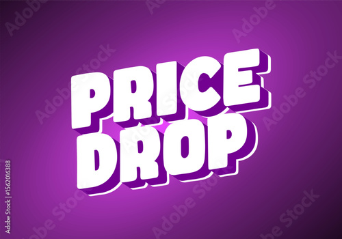 Bold Price Drop text effect Announcement
