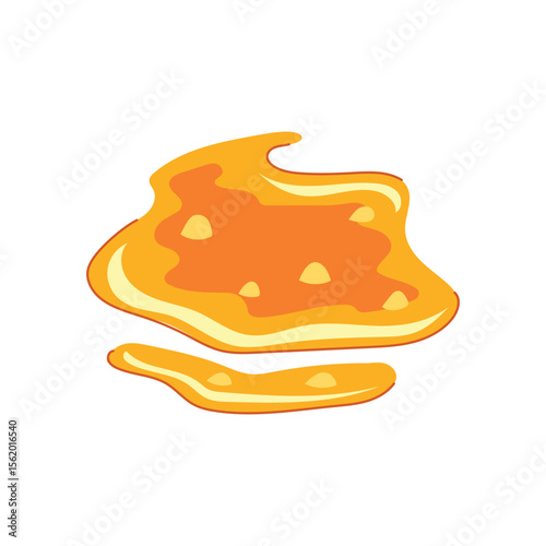 eruption lava puddle cartoon vector illustration