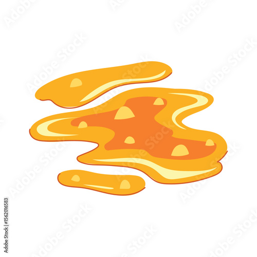 geothermal lava puddle cartoon vector illustration