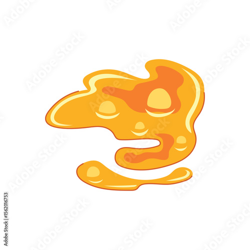 caldera lava puddle cartoon vector illustration
