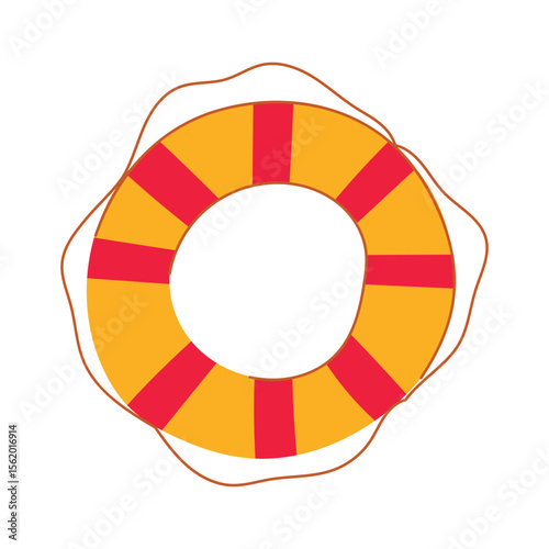 flotation lifebuoy cartoon vector illustration