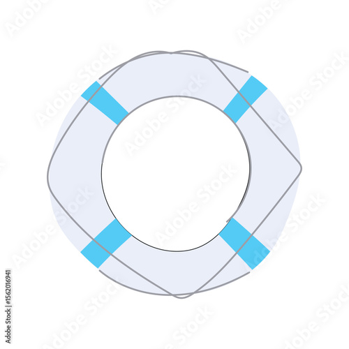 emergency lifebuoy cartoon vector illustration