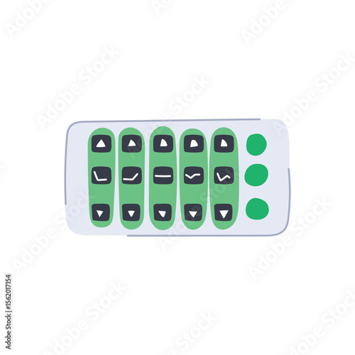 positioning medical bed control cartoon vector illustration