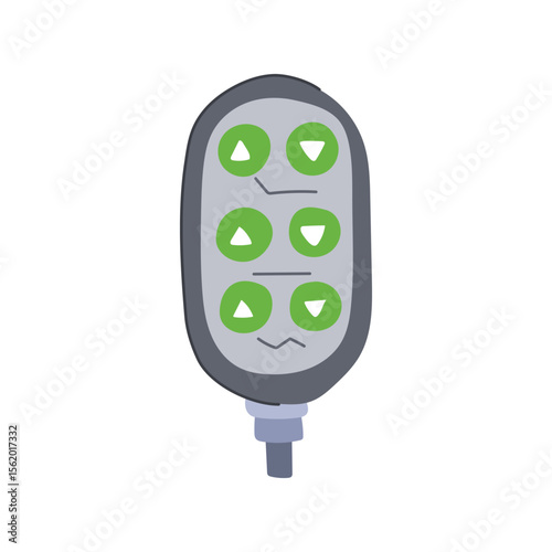 headrest medical bed control cartoon vector illustration