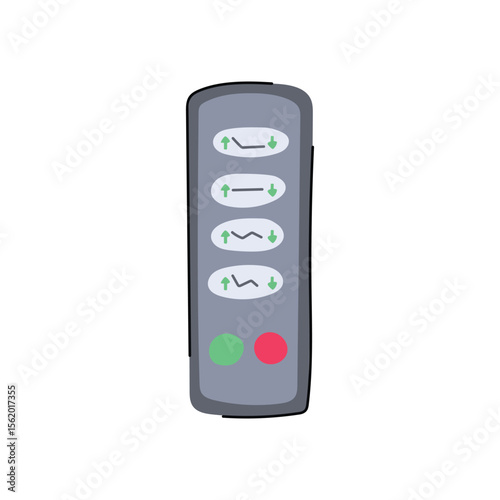 footrest medical bed control cartoon vector illustration
