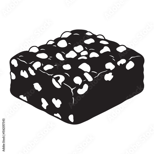 The art of chocolate squares – Brownie silhouette expressed in clean Brownie vector – Brownie illustration

