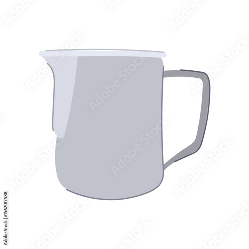 jug milk frothing pitcher cartoon vector illustration