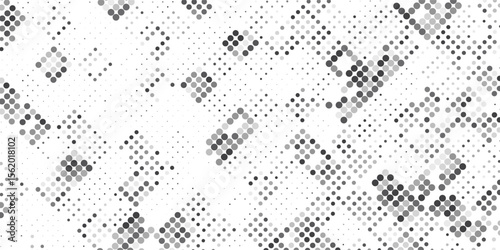 Dotted halftone gradient texture. Fading polka dot background. Repeated dots gradation pattern background. Black vanishing comic pop art overlay backdrop. Halftone vector