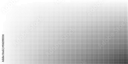 Dotted halftone gradient texture. Fading polka dot background. Repeated dots gradation pattern background. Black vanishing comic pop art overlay backdrop. Halftone vector