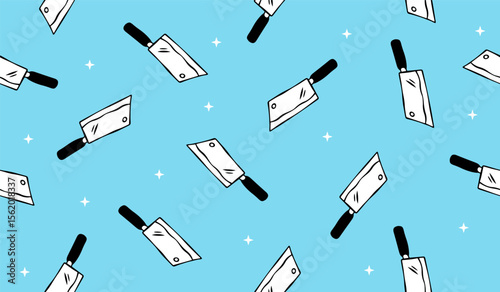 Cute knife pattern background vector design
