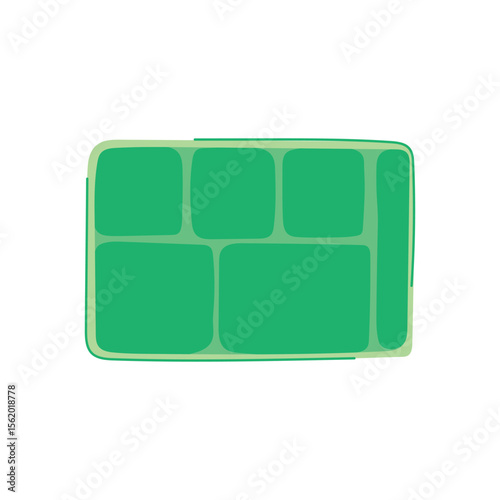ecofriendly multi section meal tray cartoon vector illustration