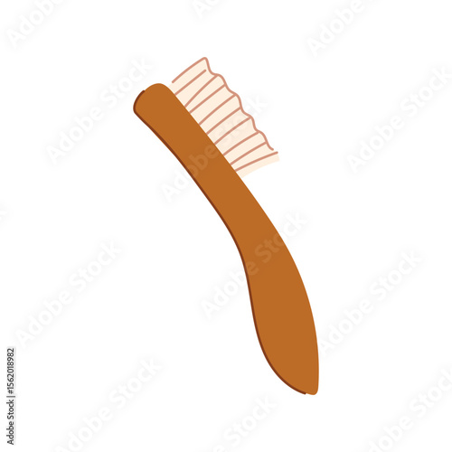 tool mushroom brush cartoon vector illustration