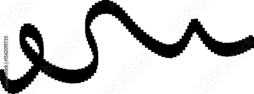 Pixel ribbon icon for 8 bit. Party decoration