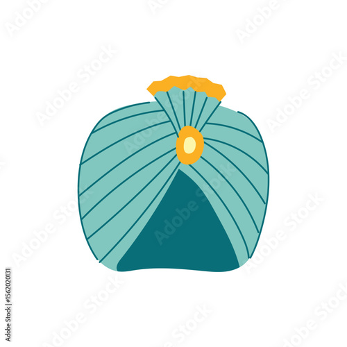 fez oriental headdress cartoon vector illustration
