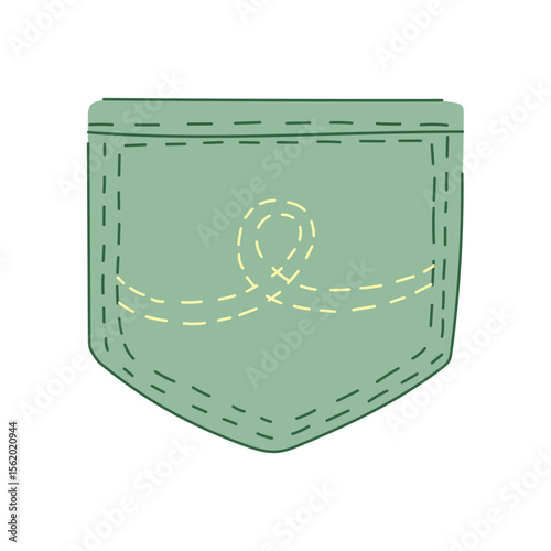 compact pocket cartoon vector illustration