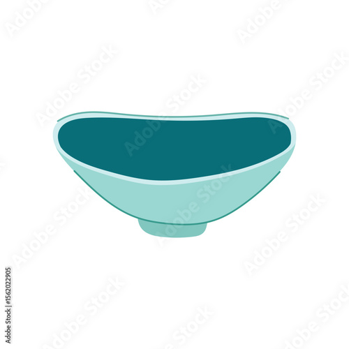 ceramic sauce dipping bowl cartoon vector illustration