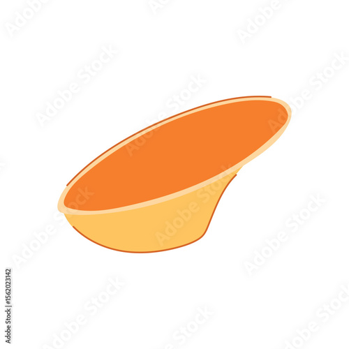 plastic sauce dipping bowl cartoon vector illustration
