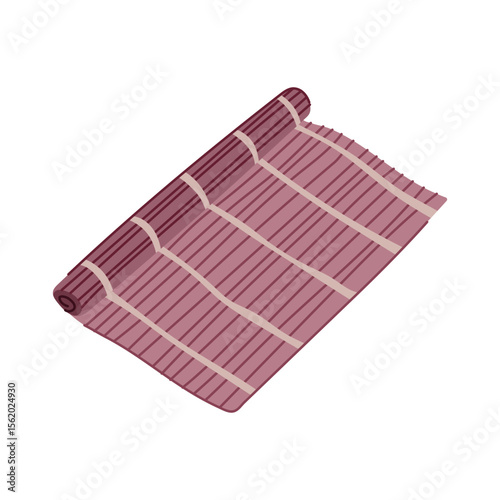 tool sushi rolling mat cartoon vector illustration